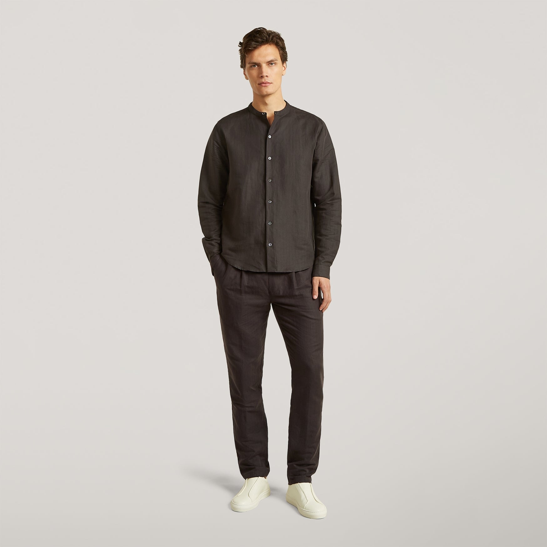 HUNTER Linen | Dark Brown