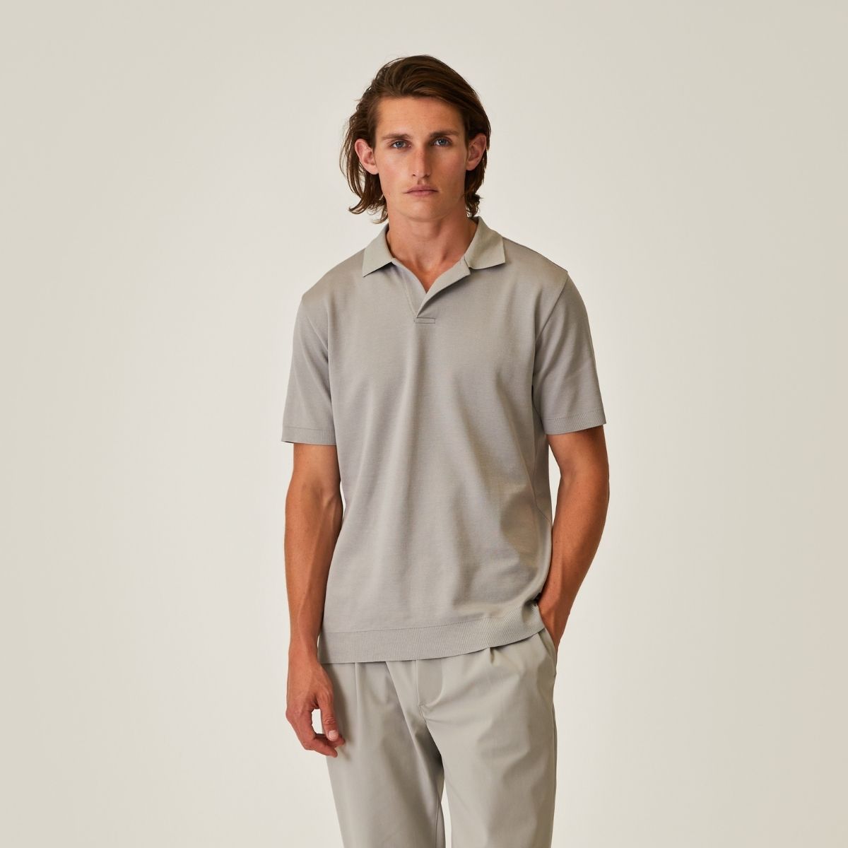 DALEY Pique | Stone Grey
