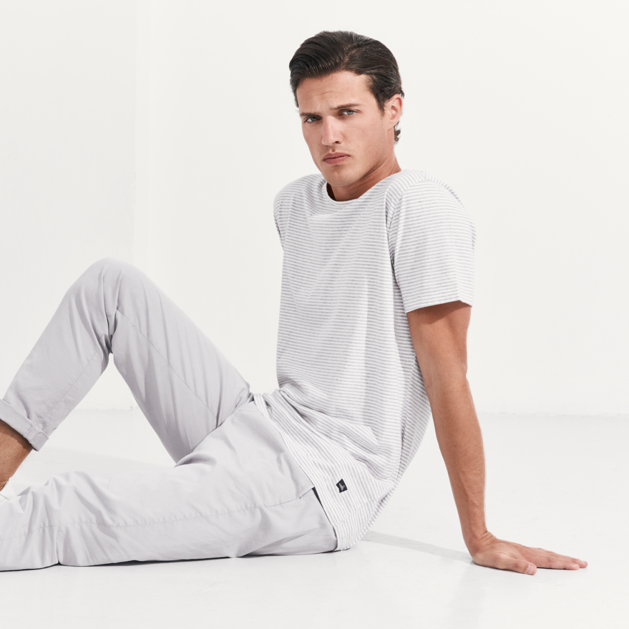 WOODS | Grey/White Stripe