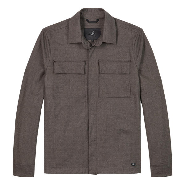 VESP WOOL SHIRTS JACKET ブラウン M Frame Textured Wool Zip-Up Shirt Jacket | Saks Fifth Avenue